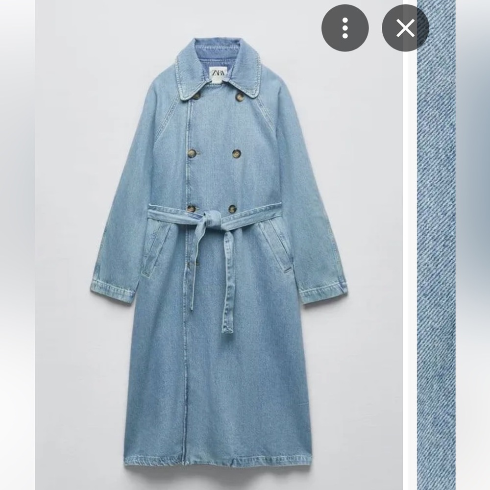 NEW Zara denim trench coat